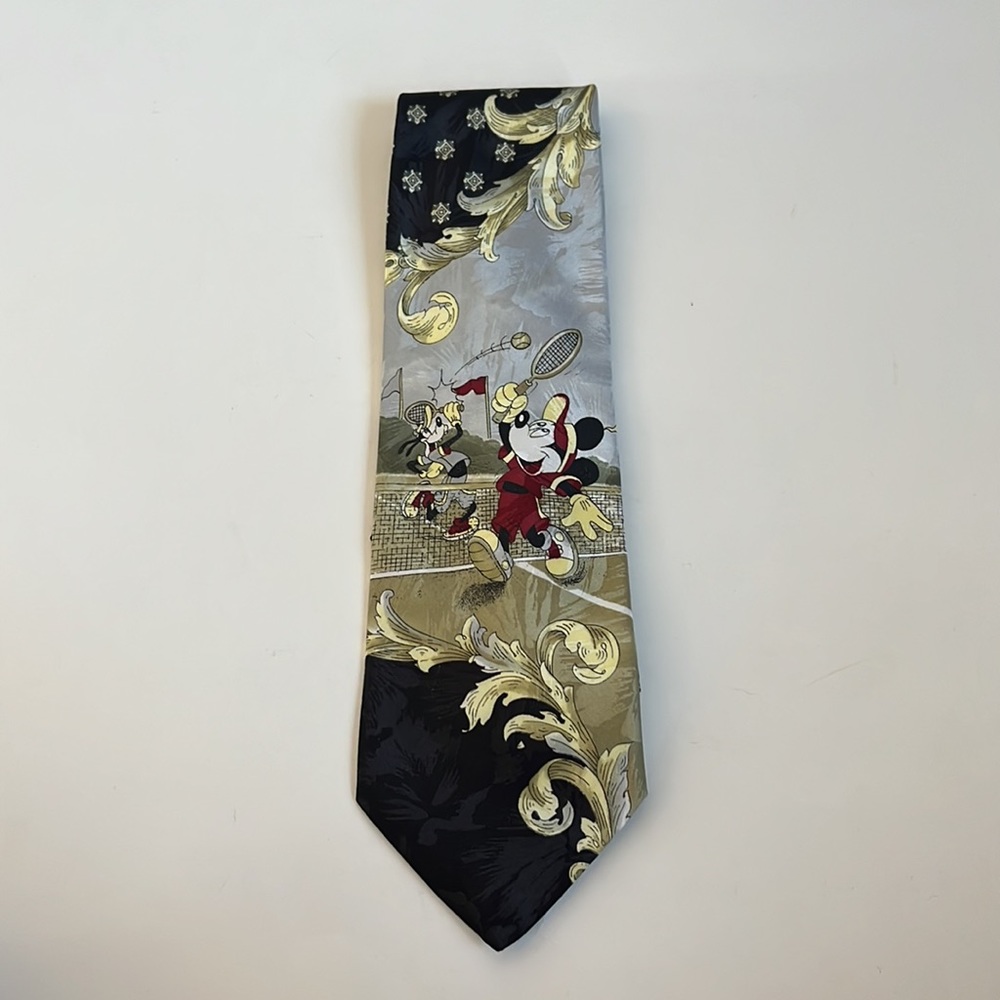 Vintage Mickey Mouse Neck Tie / Disney / Tennis